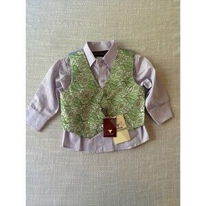 MILANO size Large (18 months) vest and shirt little boys NWT‎